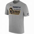 Men's Los Angeles Rams Nike Heather Gray Sideline Property Of Facility T-Shirt