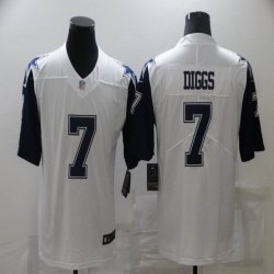 Dallas Cowboys #7 Trevon Diggs white blue Nike Color Rush Limited Jersey