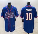 Nike Buffalo Bills #10 Khalil Shakir blue baseball jerseys Joint name-BD