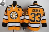 2013 NHL Stanley Cup Boston Bruins 33# Chara Yellow new jerseys