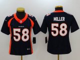 women Denver Broncos #58 Von Miller Nike blue Color Rush Limited Jersey