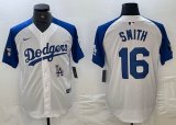 Nike Los Angeles Dodgers #16 Will Smith white blue basketball baseball Jerseys 04