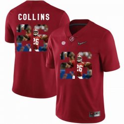 Custom Alabama Crimson Tide #26 Landon Collins red fashion college football jersey