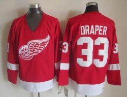 Detroit Red Wings #33 Kris Draper red Throwback CCM Jerseys