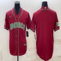 2023 World Cup Mexico red blank majestic baseball jerseys 04