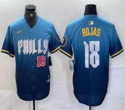 Nike Philadelphia Phillies #18 Rojas skyblue majestaic baseball jersey city version-BD 01