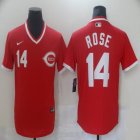 Nike Cincinnati Reds #14 Pete Rose red majestic baseball jersey-BD 01