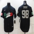 Mexico Oakland Raiders #98 Maxx Crosby black green red majestic baseball jerseys