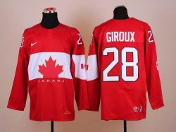 2014 NHL Canada team GIROUX 28 red hockey jerseys