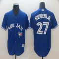 Toronto Blue Jays #27 Vladimir Guerrero Jr blue Majestic baseball jerseys