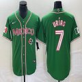 2023 World Cup Mexico #7 Julio Urias green red majestic baseball jerseys 168