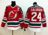 New Jersey Devils #24 Bryce Salvador Red Black Ice Hockey Jerseys