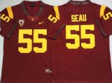 USC Trojans #55 Junior Seau Red Stitched NCAA Jersey