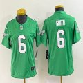 Youth Nike Philadelphia Eagles #6 DeVonta Smith Green throwback Color Rush Limited Jersey -BD