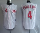 Cincinnati Reds 4# Brandon Phillips White MLB Jerseys