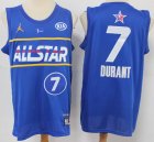 2021 Brooklyn Nets #7 Kevin Durant blue NBA All Star nba Jersey