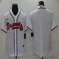 Nike Atlanta Braves blank white majestic baseball jerseys-BD