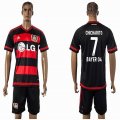 2015-2016 Bayer 04 Leverkusen club CHICHARITO #7 black soccer jersey away