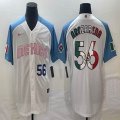 2023 World Cup Mexico #56 Randy Arozarena white skyblue majestic baseball jerseys 41