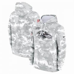 Baltimore Ravens Nike Arctic Camo 2024 Salute to Service Club Fleece Pullover Hoodie