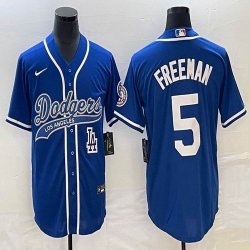 Nike Los Angeles Dodgers #5 Freddie Freeman blue majestic baseball Jerseys Joint name -BD 02