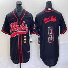 Nike Cincinnati Reds #9 Mclain black majestic baseball jerseys Joint name-BD 06