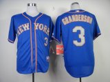 New York Mets GRANDERSON #3 Blue MLB baseball Jerseys