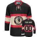 Reebok Chicago Blackhawks Customized Black Third Authentic Man NHL Jerseys