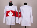 2014 canada olympic team white blank hockey jersey