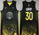 Nike Golden State Warriors #30 Stephen Curry black nba jersey-XD