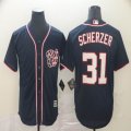 washington nationals 31 Max Scherzer blue majestic mlb jersey01