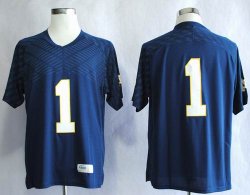 Notre Dame Fighting Irish Louis Nix III #1 navy blue Techfit College Football Jersey