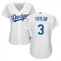 Women Los Angeles Dodgers 3 TAYLOR white majestic baseball jersey