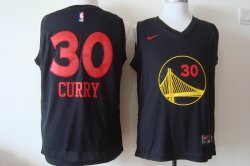 Golden State Warriors #30 Stephen Curry Black fashion NBA Jersey(1)