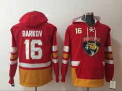 2017 Florida Panthers #16 Aleksander Barkov red hockey Hooded Sweatshirt