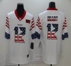 Nike Tampa Bay Buccaneers #12 Tom Brady usa flag white Color Rush Limited jersey-BD