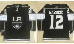 Los Angeles Kings #12 Marian Gaborik Black NHL Jerseys