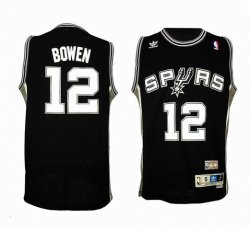 San Antonio Spurs BOWEN 12# Black NBA Jerseys