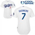 Custom Los Angeles Dodgers #7 Alex Guerrero white mlb jerseys