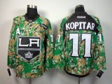 reebok Los Angeles Kings #11 Anze Kopitar Green camo nhl Jersey