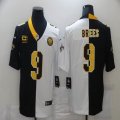 Nike New Orleans Saints Drew Brees white black Split Color Rush Limited Jersey-BD