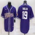 Nike Minnesota Vikings #19 Adam Thielen purple baseball jerseys Joint name-BD