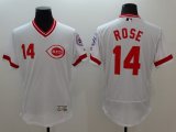 2016 Cincinnati Reds Pete Rose 14# white elite baseball jersey