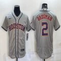 Nike Houston Astros #2 Alex Bregman gray Flexbase Authentic Collection Jersey 01