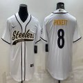 Nike Pittsburgh Steelers #8 Kenny Pickett white baseball jerseys Joint name-BD