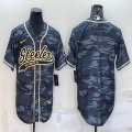 Nike Pittsburgh Steelers blank gray camo baseball jerseys Joint name-BD