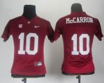 Women Nike Alabama Crimson Tide AJ McCarron 10 Crimson 2012 SEC Patch College Football Jersey