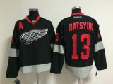 Detroit Red Wings #13 Pavel Datsyuk black Ice Hockey Jerseys