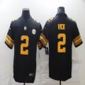 Nike Pittsburgh Steelers #2 Mike Vick black yellow Color Rush Limited Jersey