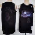 Philadelphia 76ers 3# Allen Iverson black throwback nba jerseys-CY